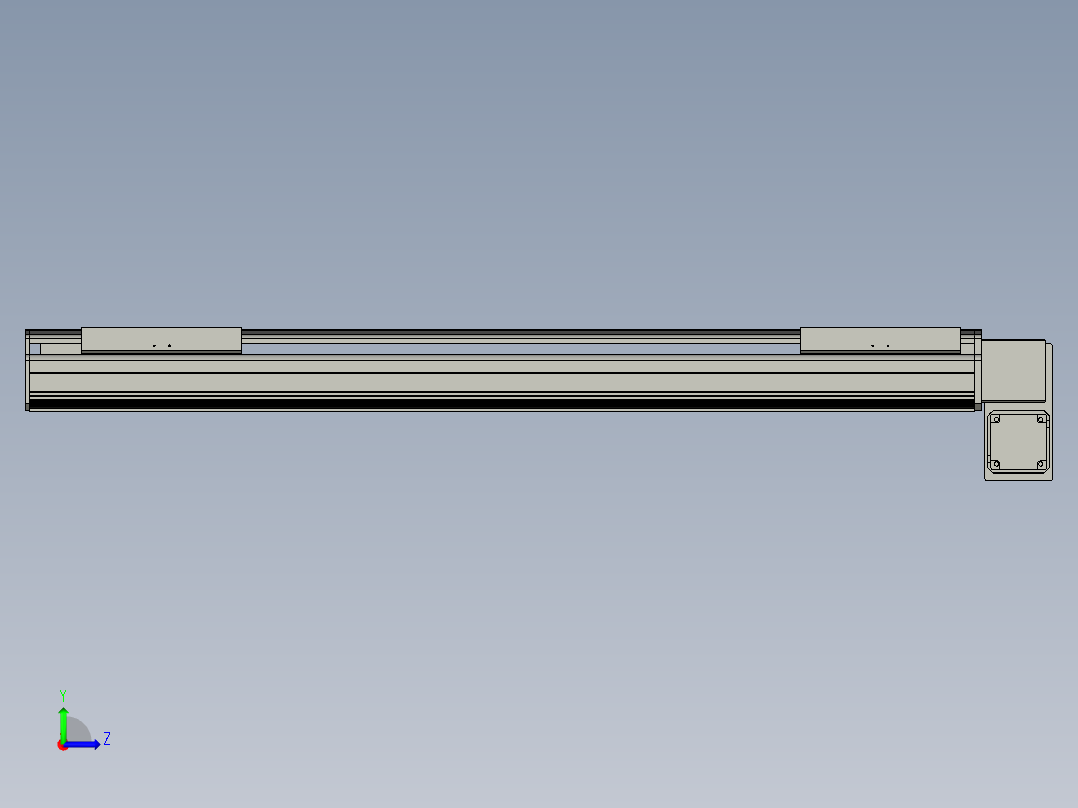 直线模组LHB21-L40-S1000-RD设计图纸左视图