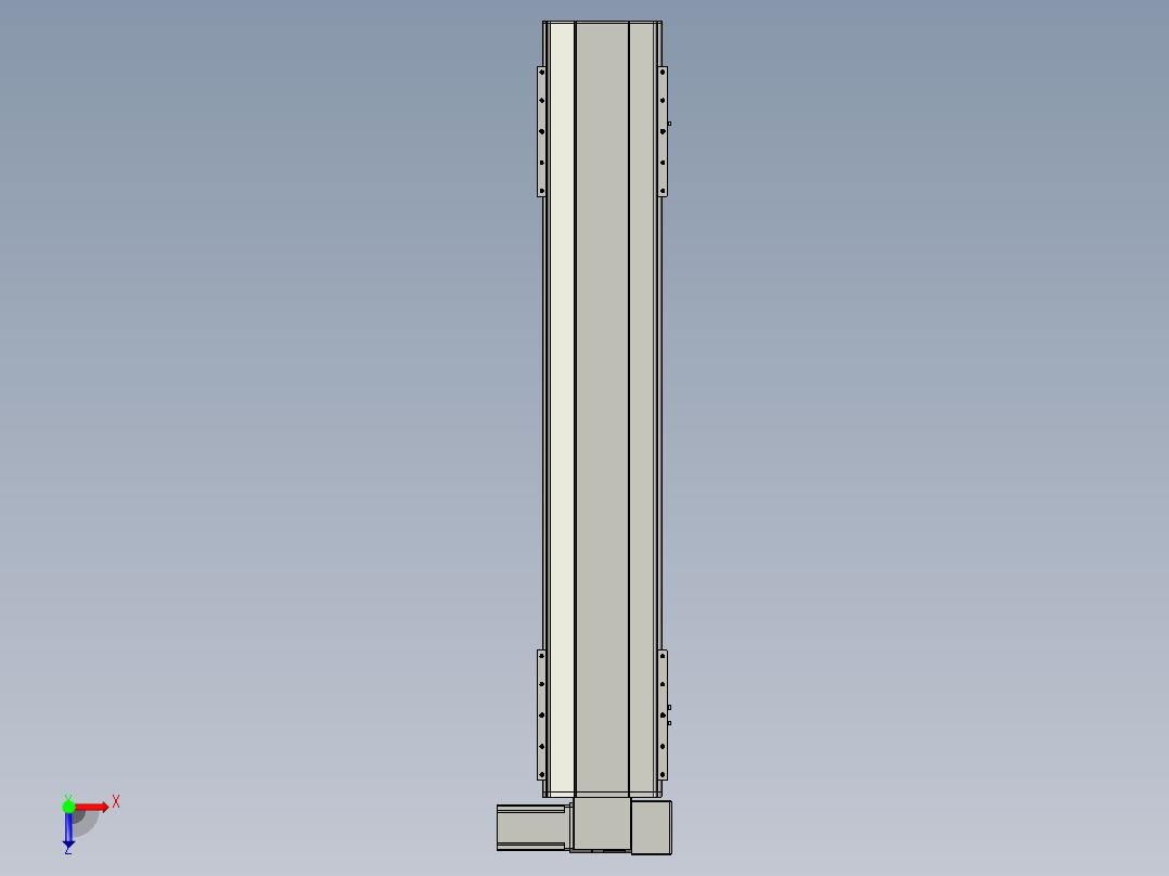 直线模组LHB21-L40-S1000-RD设计图纸俯视图