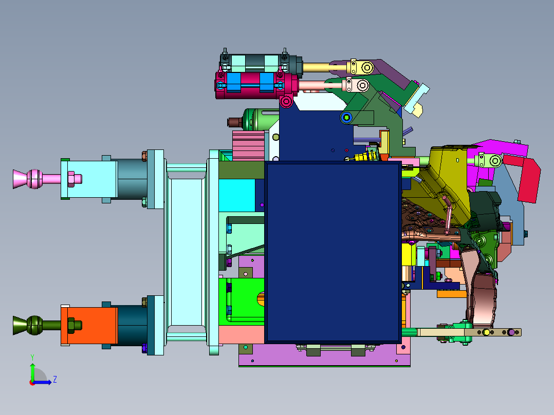 SUV梁焊接夹具左视图