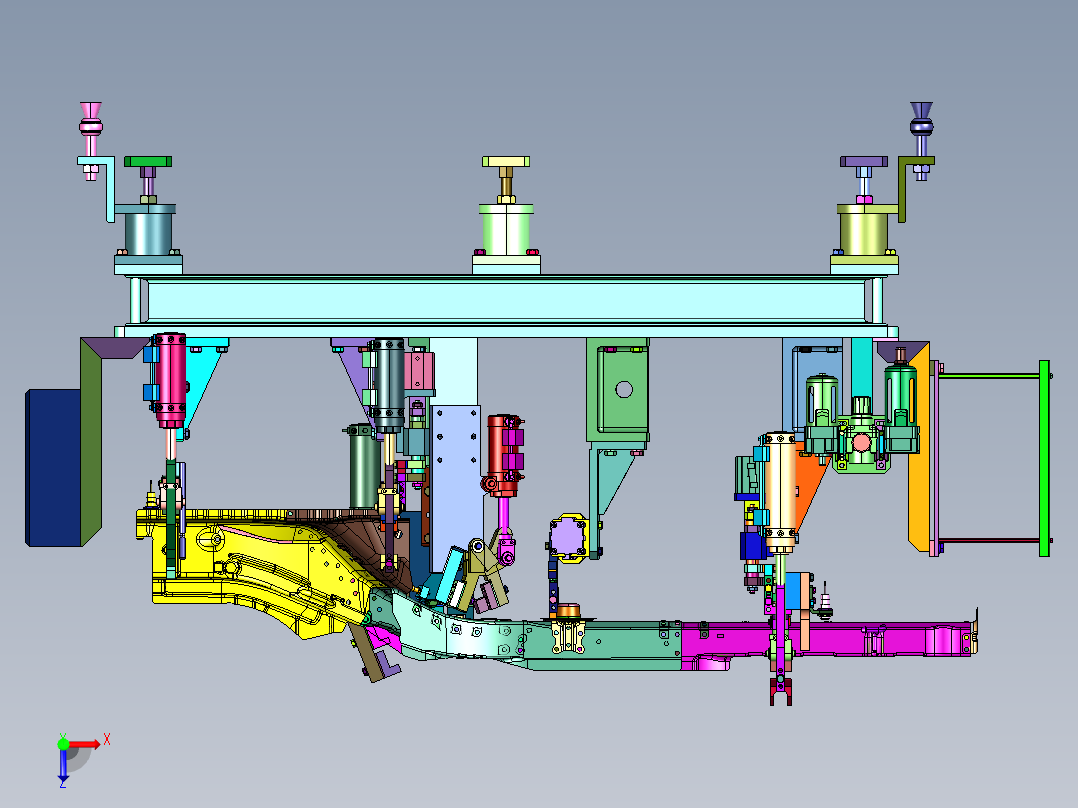 SUV梁焊接夹具俯视图