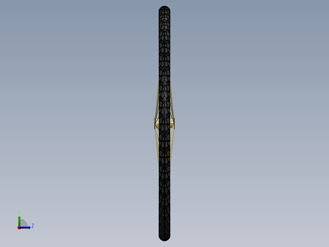 带轮圈的自行车轮胎左视图