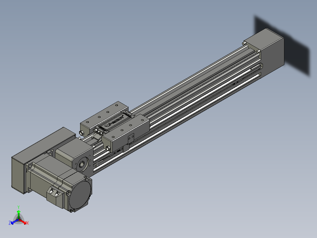 威洛博直线电机模组EB4-L40-S250-BR-57-MS3正等轴测图