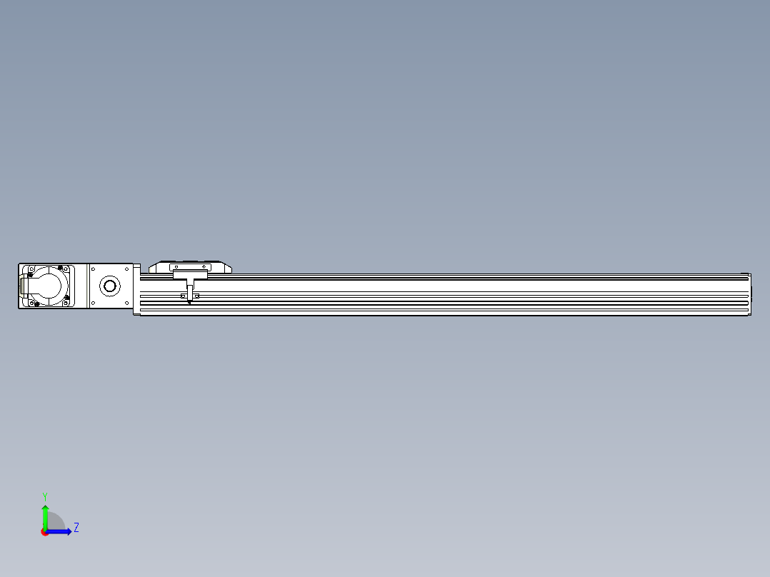 同步带全封闭直线模组TPA-HCB-85D-90-L700-ML-Y-P20-N3左视图