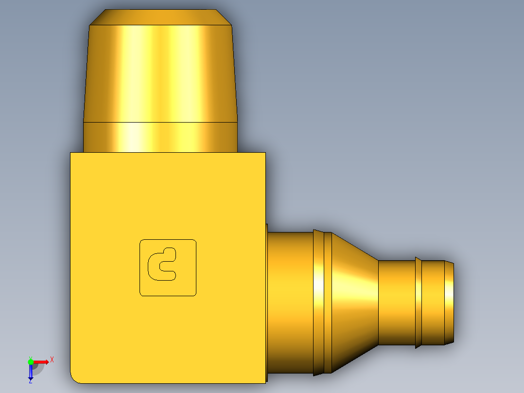 工业通用螺蚊管倒齿式工业硬管接头90Deg Elbow Barb Adapter 229-4-5_32-2俯视图