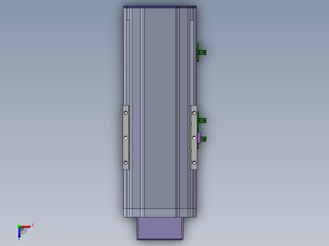 电动滑台模组SDM100下折模型俯视图