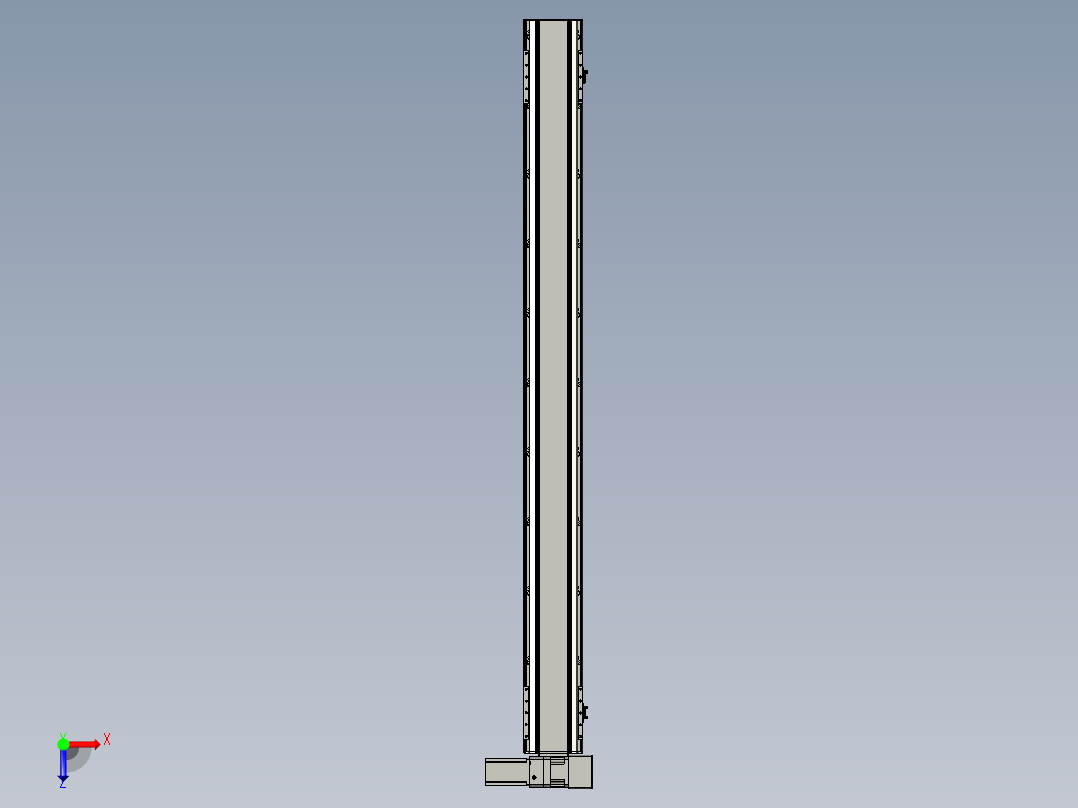 直线模组LHB17-L40-S1800-RU设计图纸俯视图
