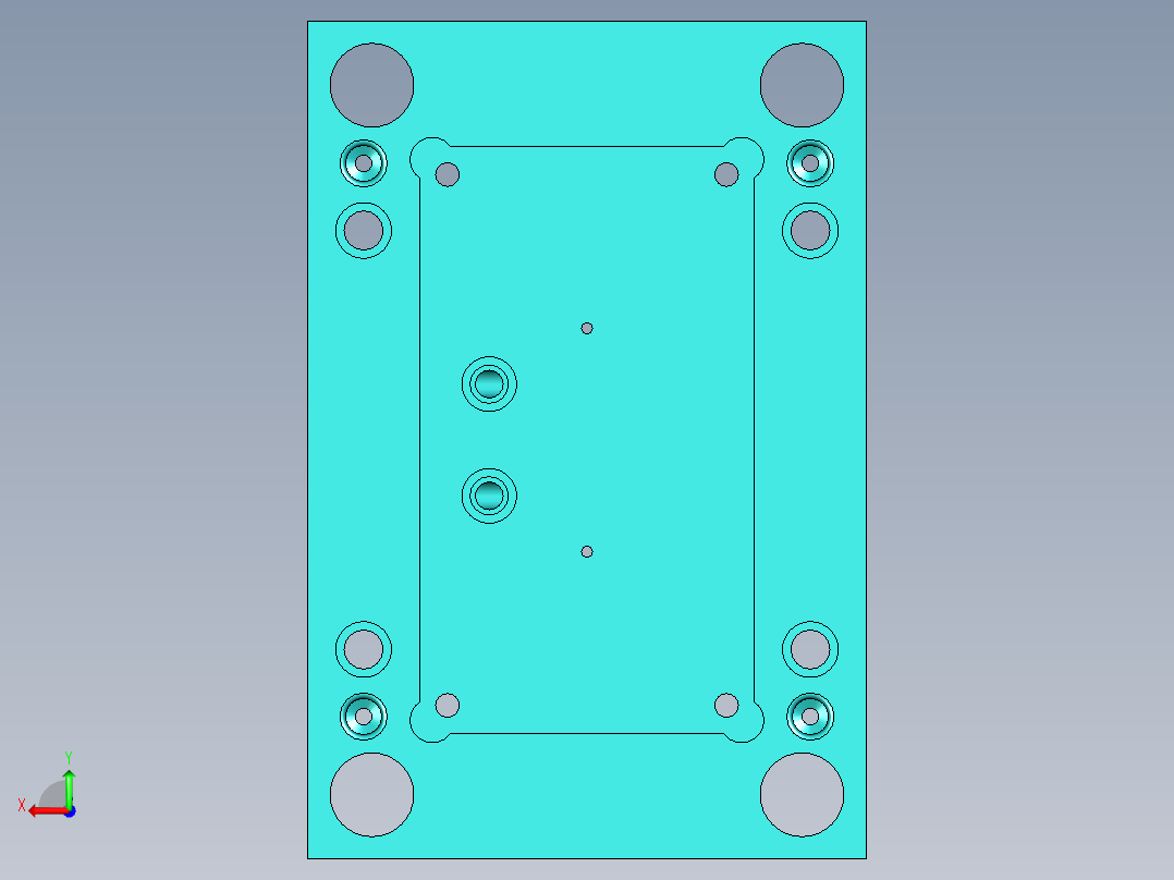 阻尼盘塑料模具设计（二维+三维+说明书）后视图