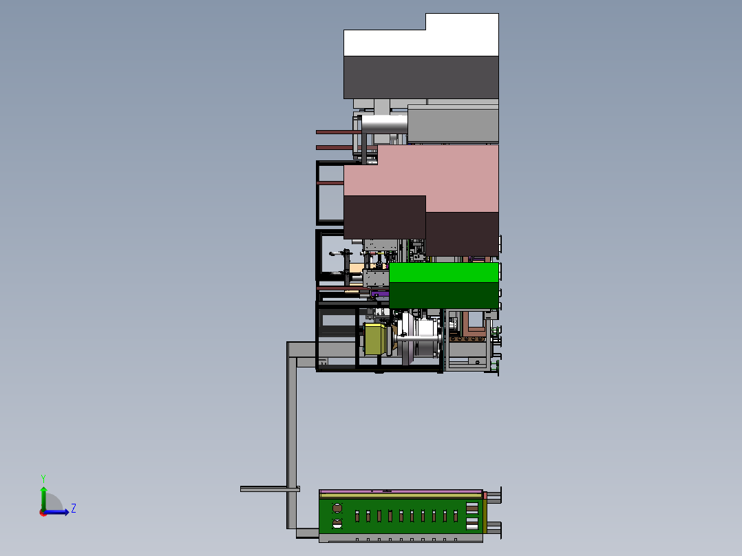马达定子绝缘块插入机sw18可编辑左视图