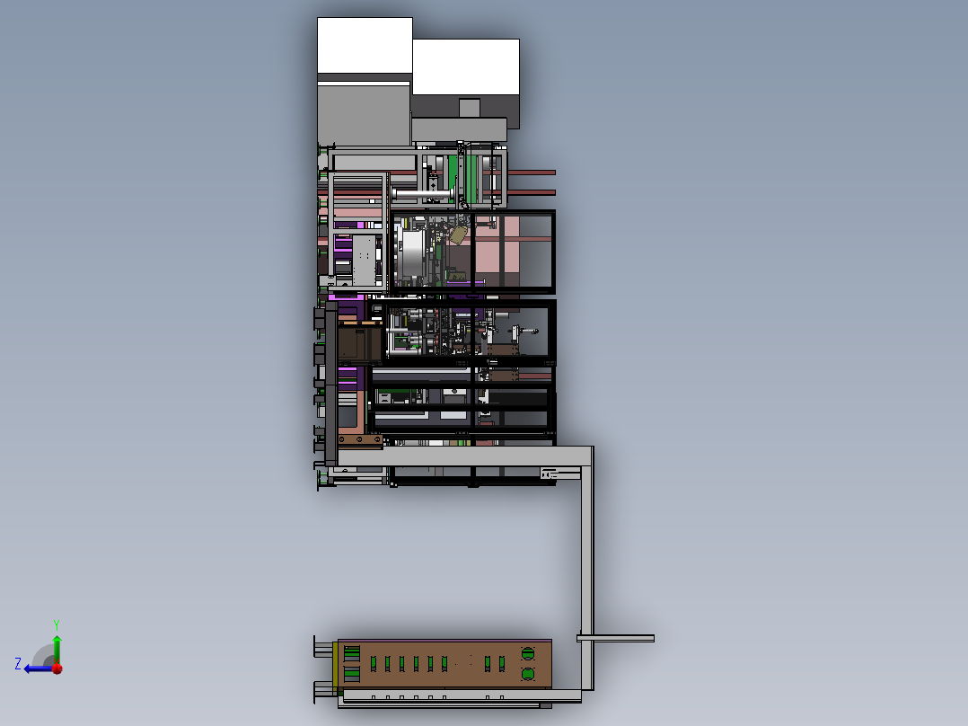 马达定子绝缘块插入机sw18可编辑右视图