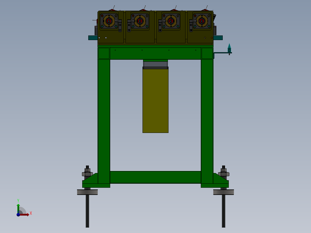 自动旋转烧烤机器sw18可编辑前视图