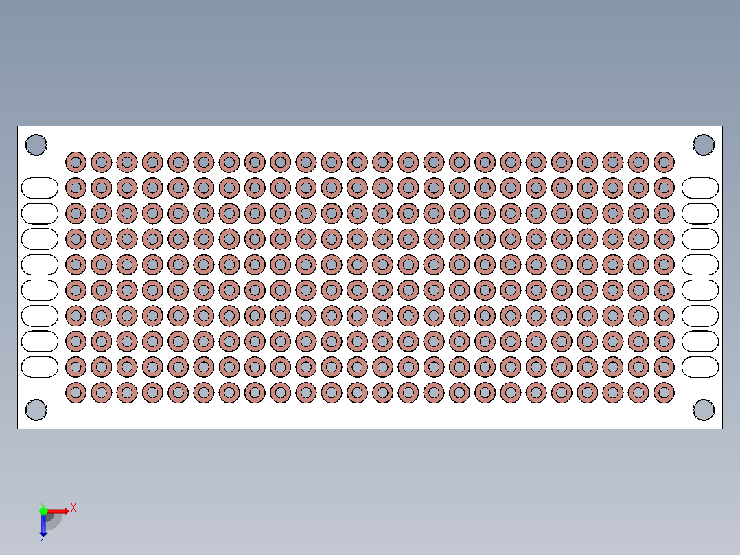240钉板PCB测试板俯视图