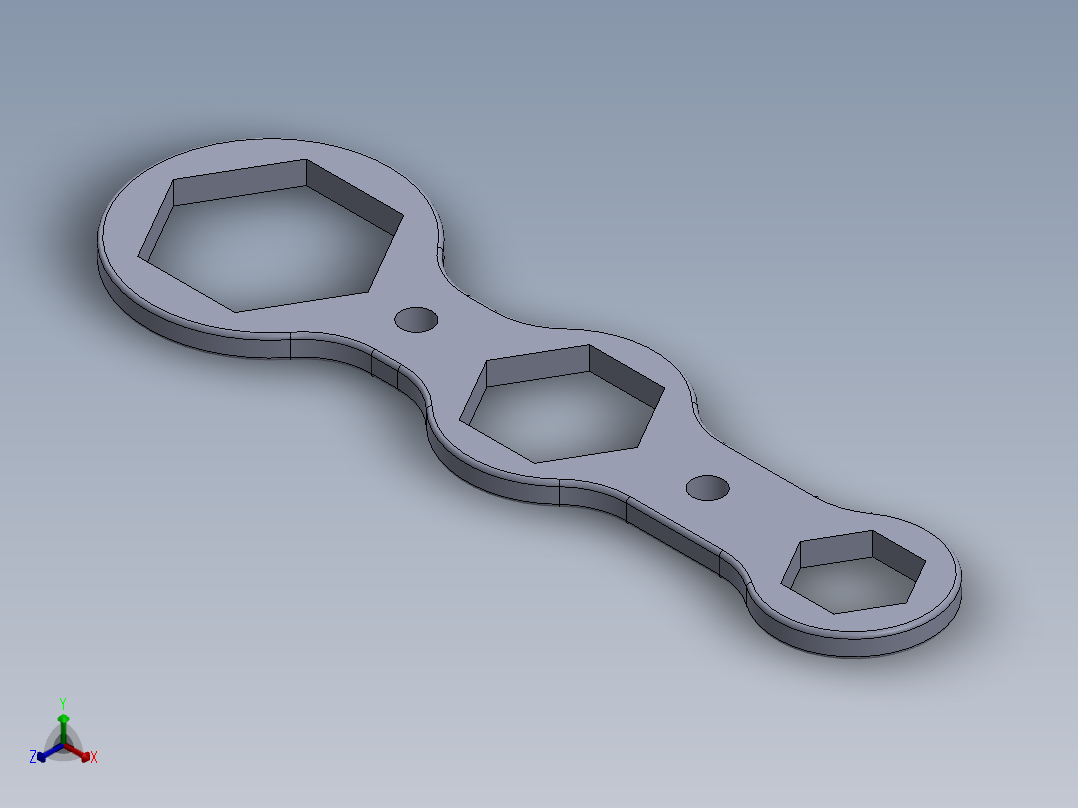 自行车扳手--sw正等轴测图