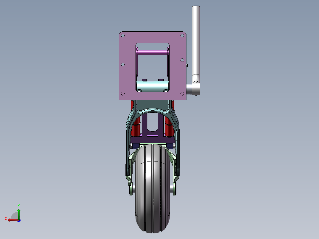 超飞FOURNIER RF-4固定翼飞机起落架后视图