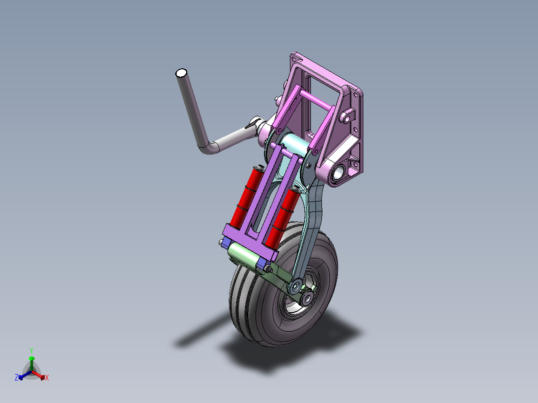 超飞FOURNIER RF-4固定翼飞机起落架正等轴测图