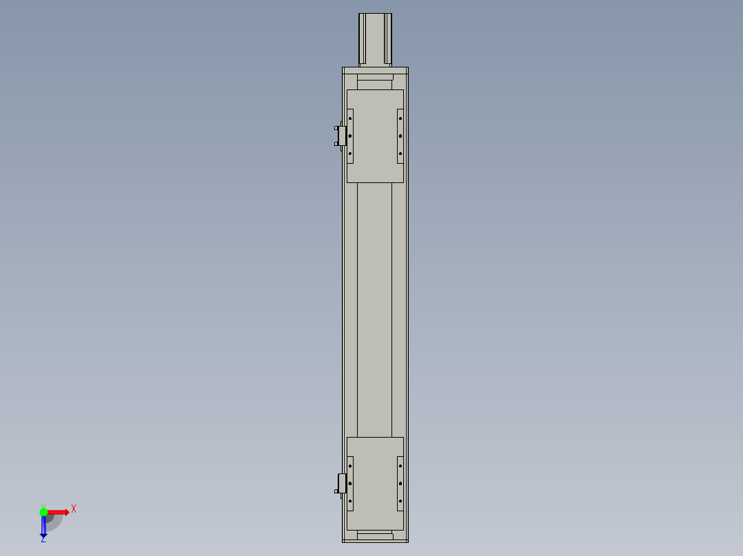 直线模组WG-LHC12-S600-M设计图纸俯视图