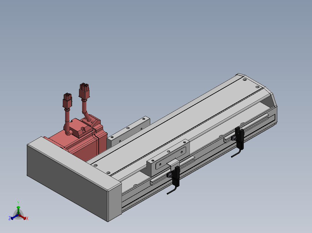 精密模组MY120-T10-150L-BR-P20B-C4-C正等轴测图