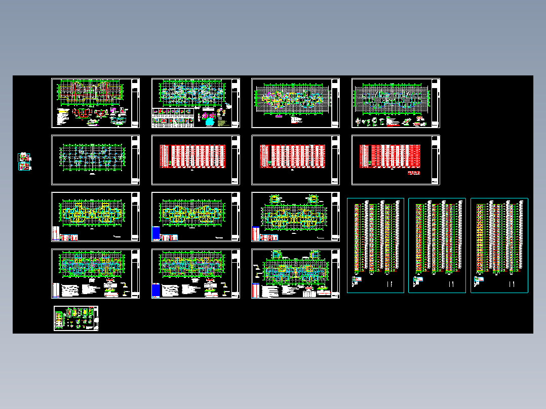 钢框架支撑高层住宅楼结构布置图_t3