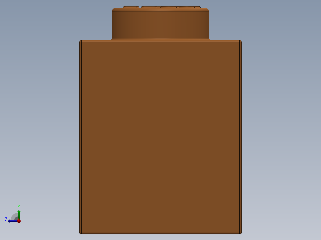 乐高套装 4421基本积木-4118787 - 3622 Bright Orange Brick 1 x 3.SLDPRT右视图