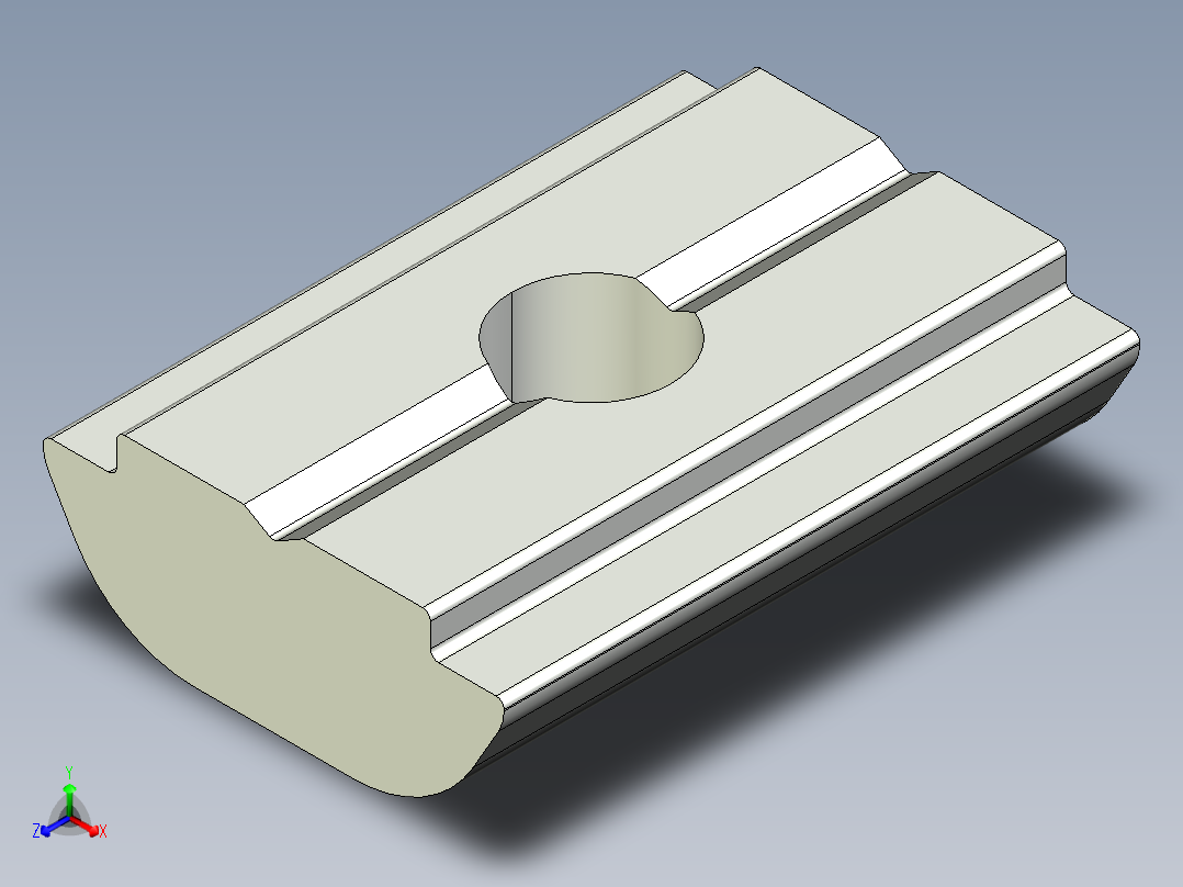 型材-BR 8 SLOT M5 SWIVEL-IN SLIDE BLOCK KJN529319正等轴测图