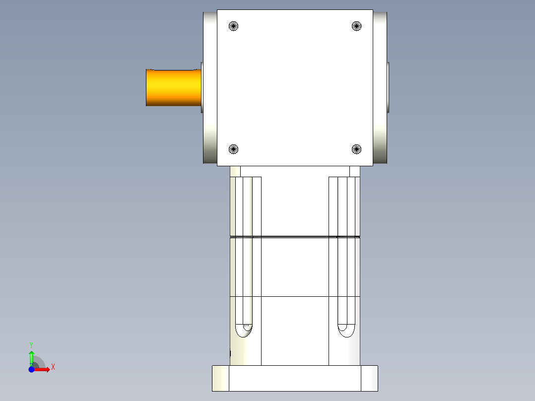 换向器PW170单轴 PGH142-L2 35-114.3-200-M12.stp前视图