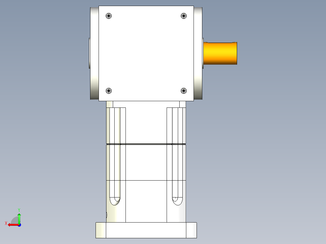 换向器PW170单轴 PGH142-L2 35-114.3-200-M12.stp后视图