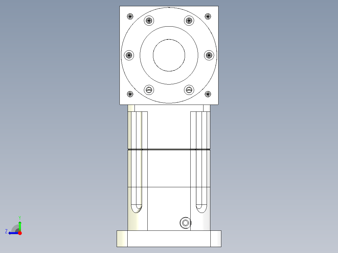 换向器PW170单轴 PGH142-L2 35-114.3-200-M12.stp右视图