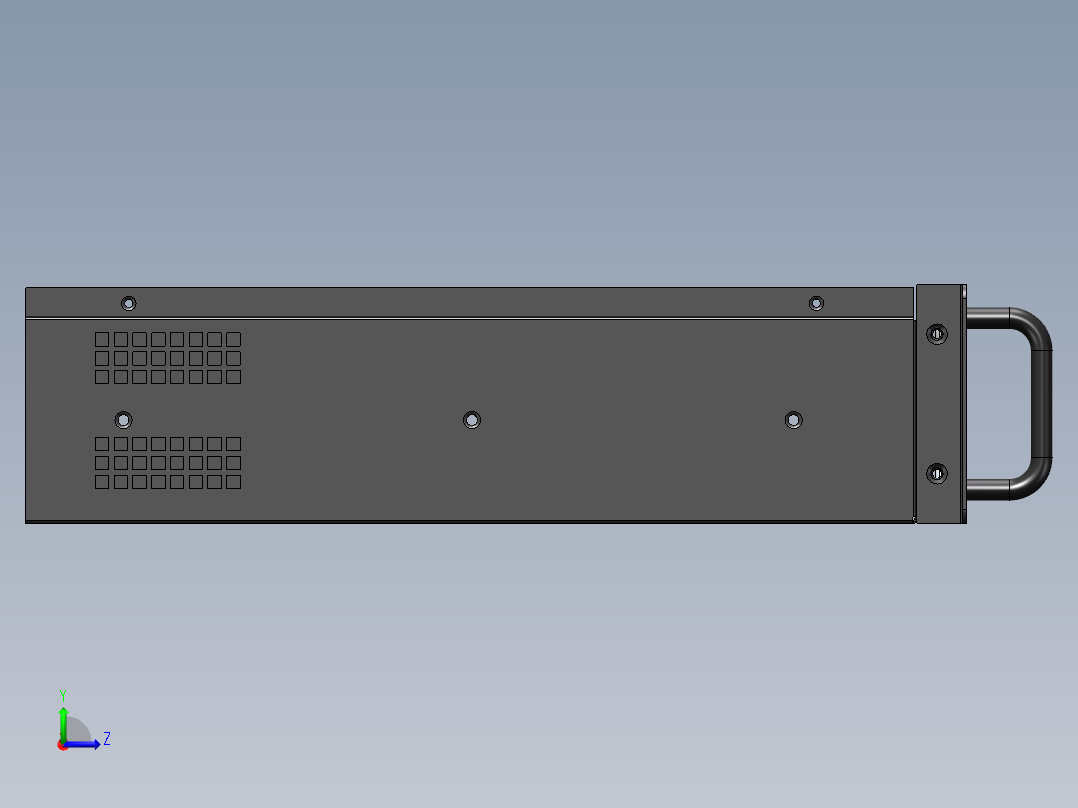 2U机箱深度350mm-ATX主板尺寸＜244-244左视图