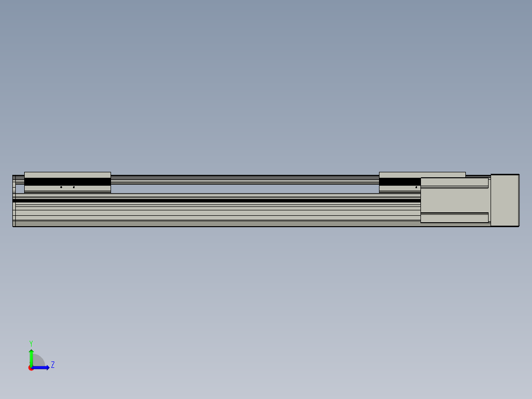 直线模组LHA170-S600-R设计图纸左视图