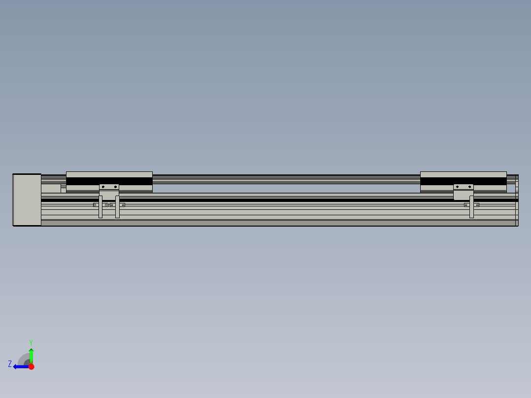 直线模组LHA170-S600-R设计图纸右视图