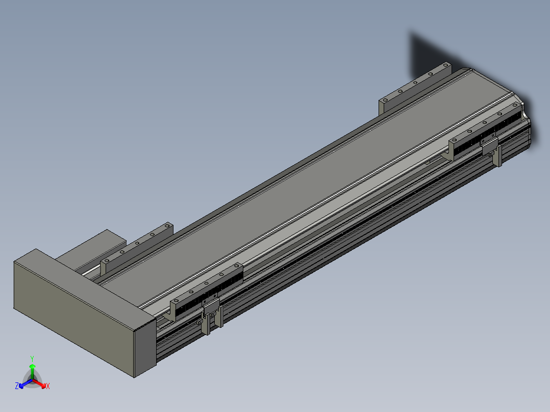 直线模组LHA170-S600-R设计图纸正等轴测图