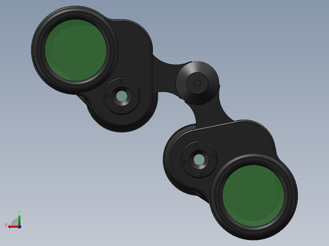 普通军用望远镜后视图