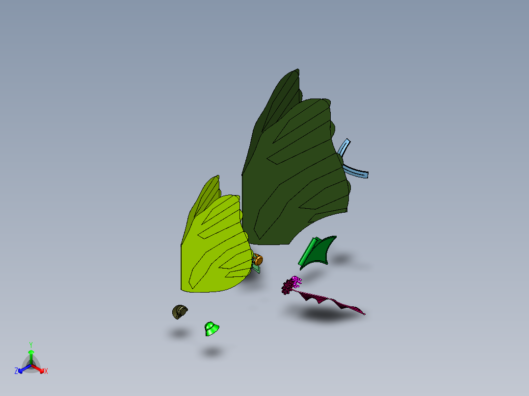 水上交通工具漂浮船正等轴测图