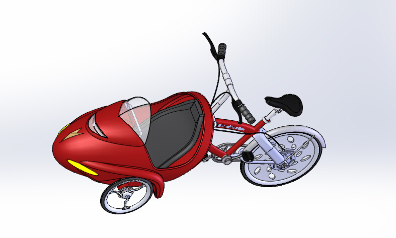 74---前载式自行车SW2013三维图纸模型设计图纸