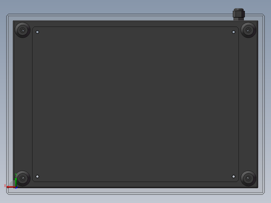 SolidWorks气动顶出机设计图纸后视图