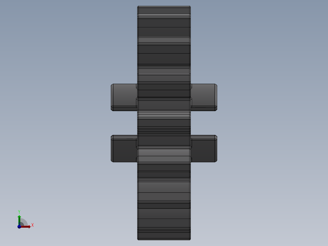 4019 - 4562487 - 4211563 Medium Stone Grey Technic Gear 16 Tooth.SLDPRT前视图