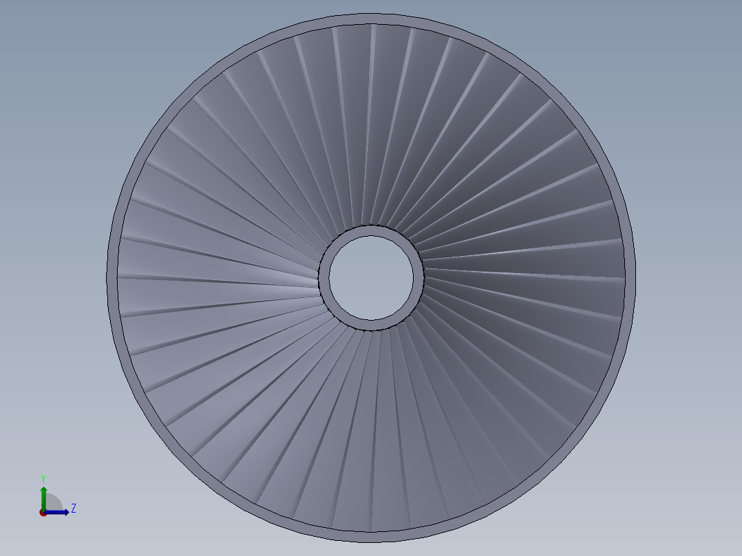 ateam 涡轮叶片组---模型格式为 sw左视图