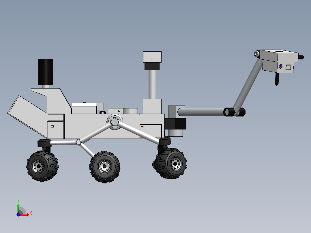 摇杆转向架机器人前视图