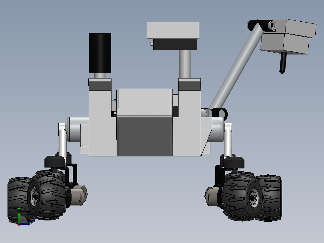 摇杆转向架机器人左视图