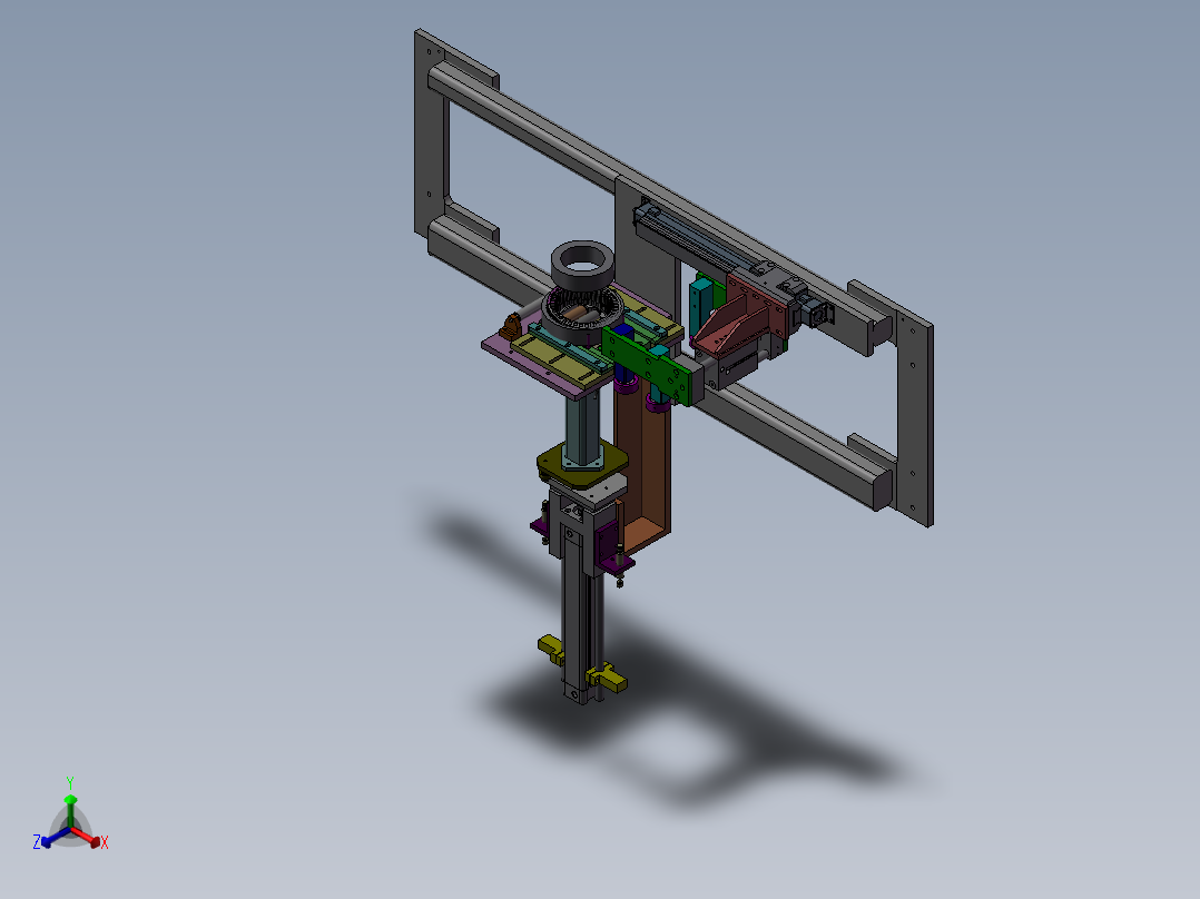 电机装配机构（组装机）正等轴测图