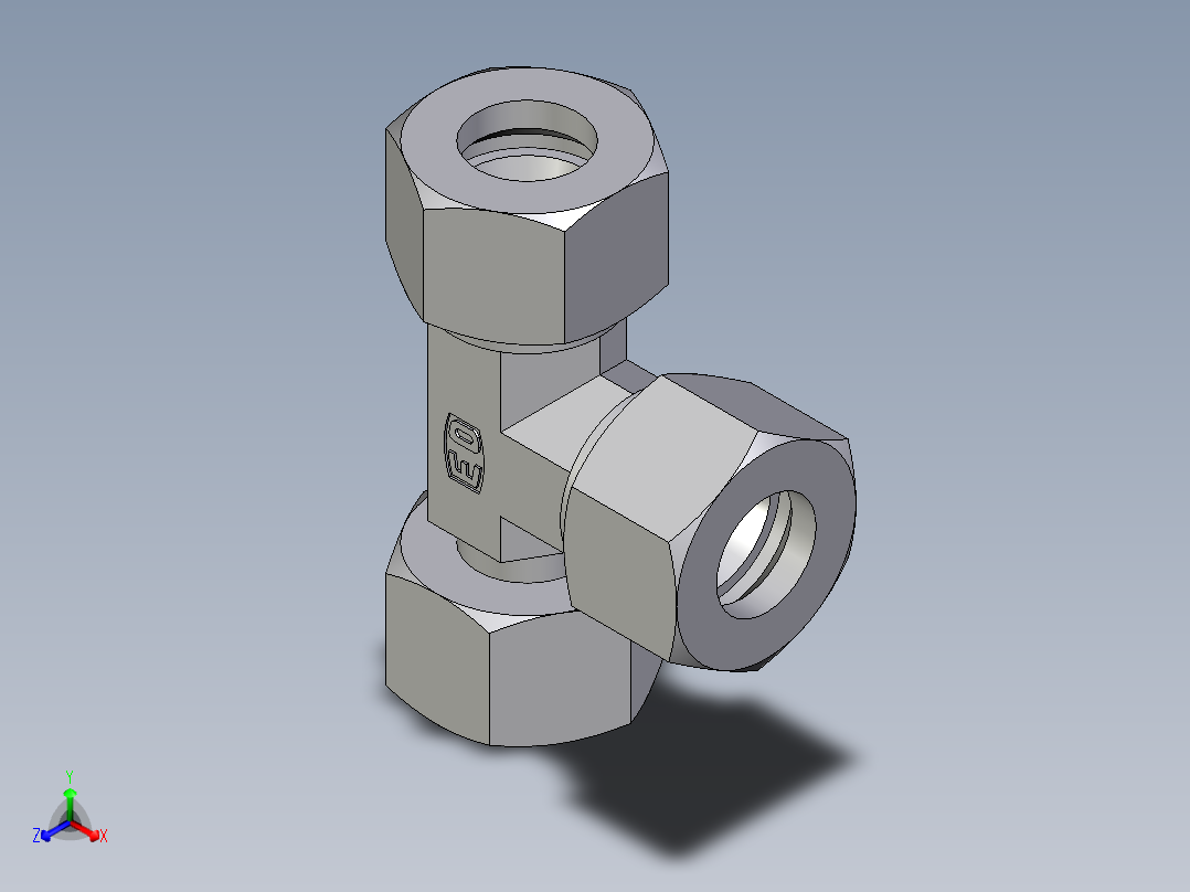 卡套式工业通用硬管接头EO_Standpipe_run_tee_EVL15LCF