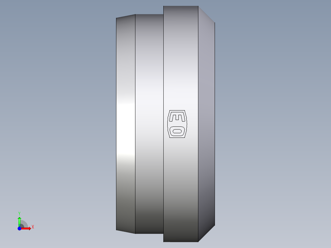 卡套式工业通用硬管接头EO_Progressive_ring_DPR25S71X前视图