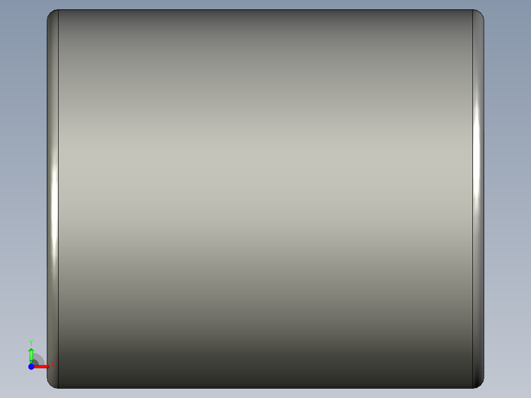 SKF带有一个坯料端的针辊轴承3D模型IGS格式前视图