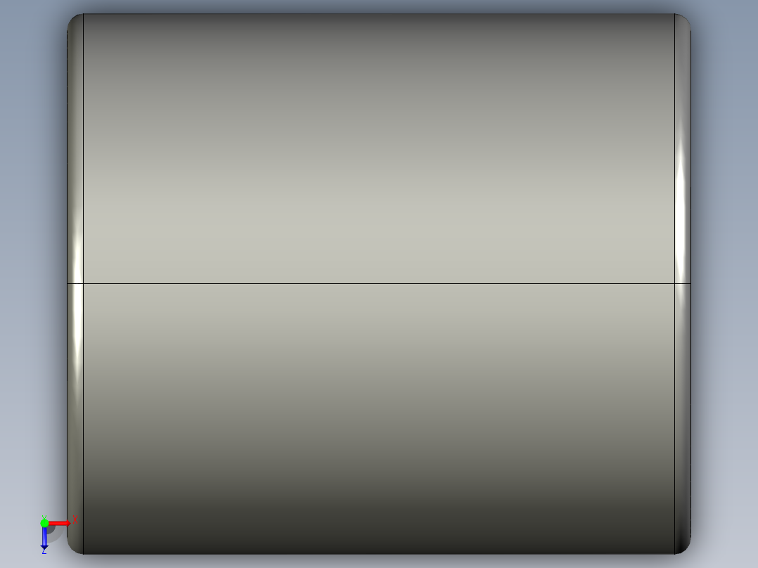 SKF带有一个坯料端的针辊轴承3D模型IGS格式俯视图
