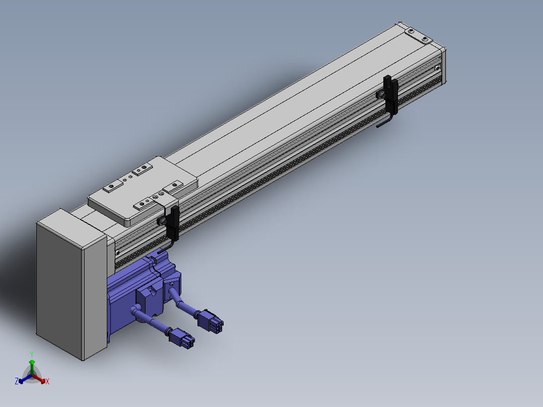 精密模组MY60-T10-300L-BM-P20B-C4-C正等轴测图