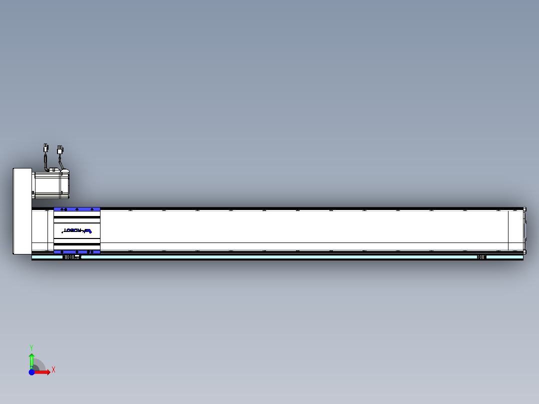 VF丝杆传动-一般环境VF14-Lxx-C-S1200-BR-ZP75-C3前视图
