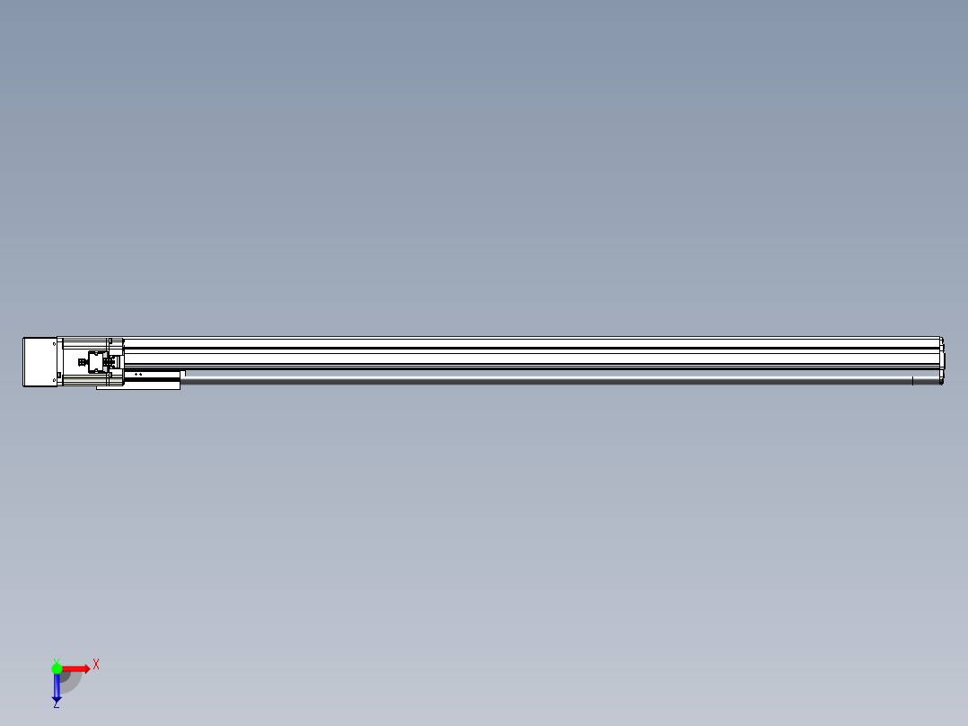 VF丝杆传动-一般环境VF14-Lxx-C-S1200-BR-ZP75-C3俯视图