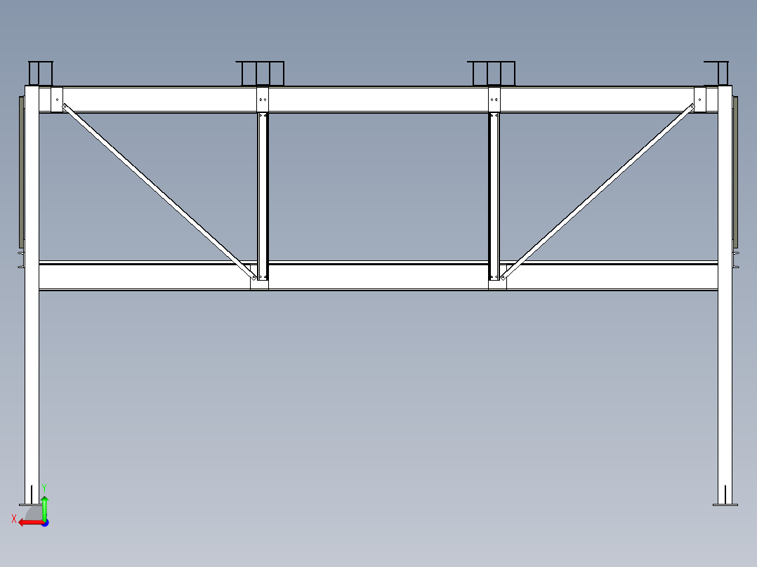 三层链条式升降横移立体车库后视图