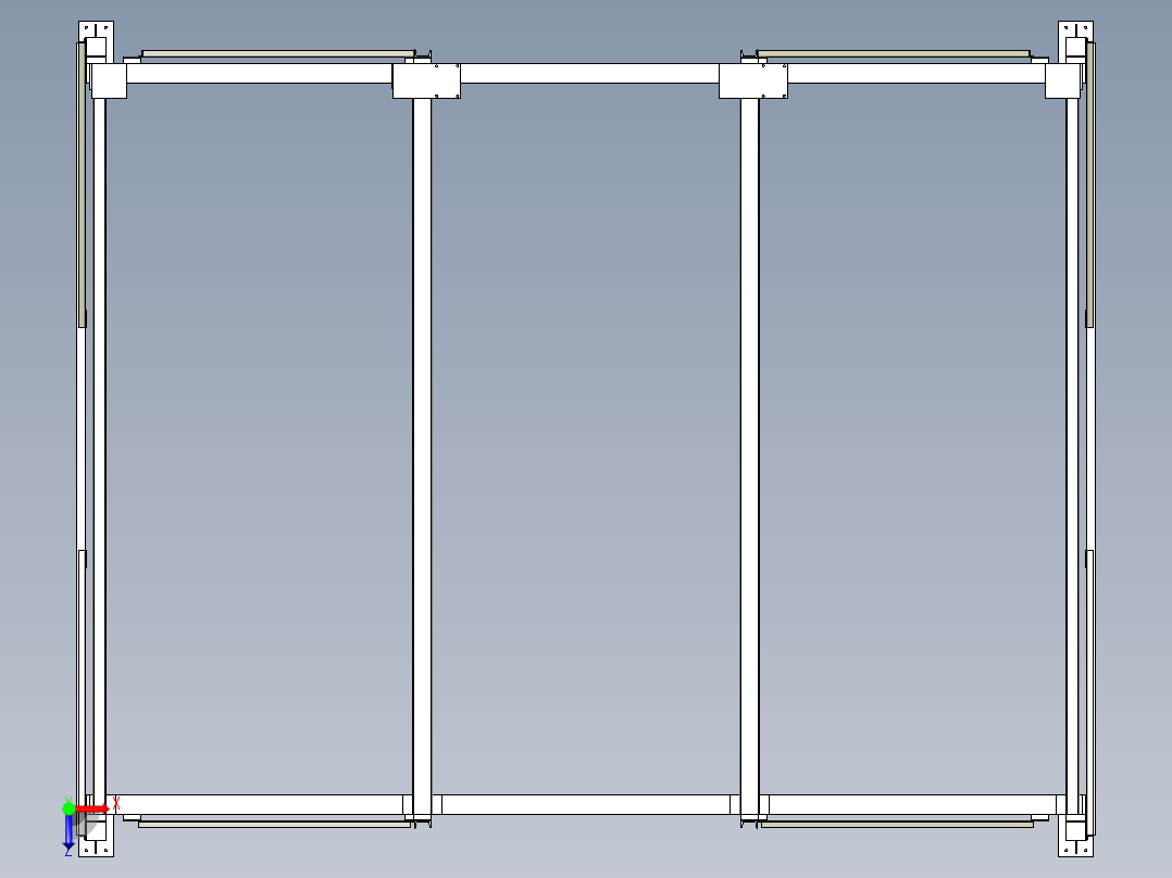 三层链条式升降横移立体车库俯视图