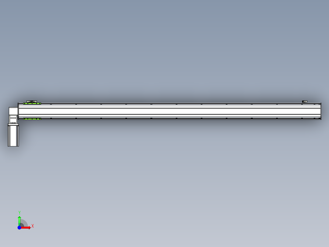 同步带滑台-半封闭B13-L90-S2150-L-Z86-D3前视图