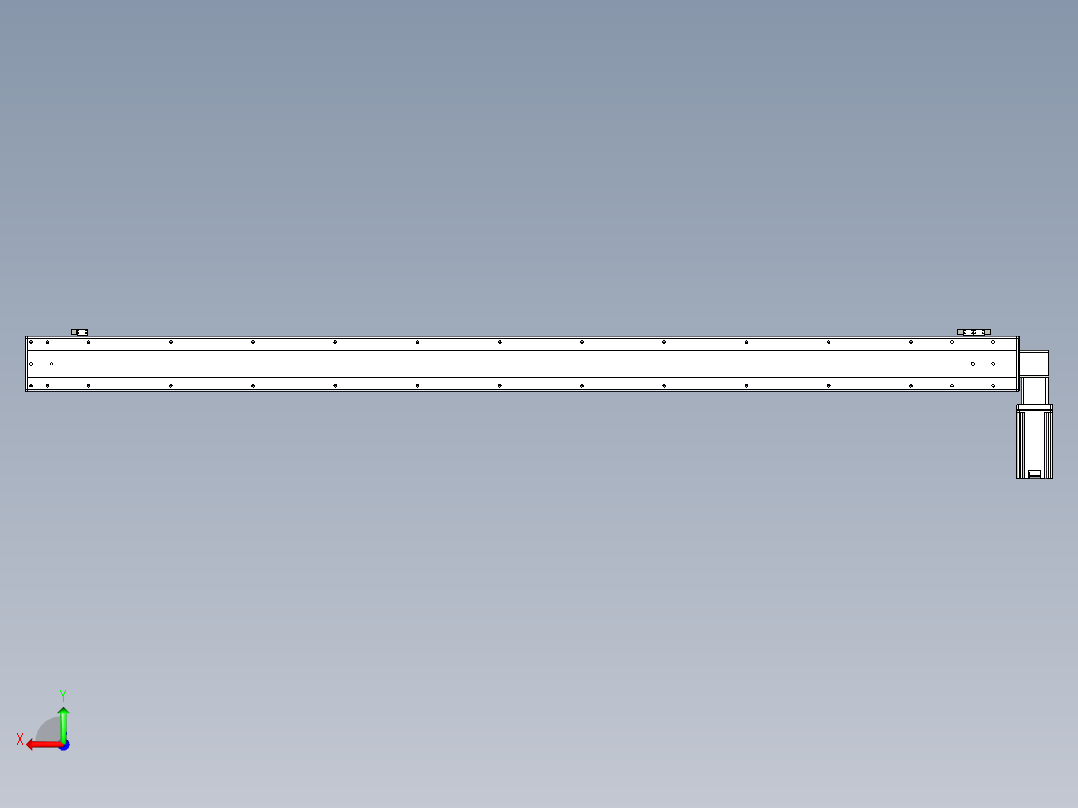 同步带滑台-半封闭B13-L90-S2150-L-Z86-D3后视图